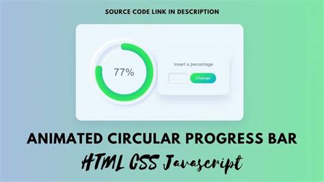 Circular Progress Bar Progress Bar Html Css Source Code Create