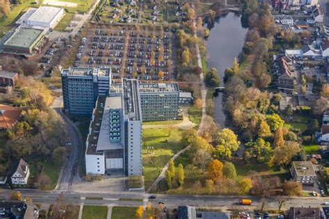 Hamm aus der Vogelperspektive Gerichts Gebäudekomplex des