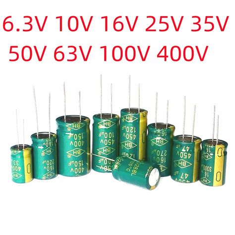 10v 16v 25v 35v 50v 400v High Frequency Aluminum Capacitor 100uf 220uf 330uf 470uf 680uf 1000uf