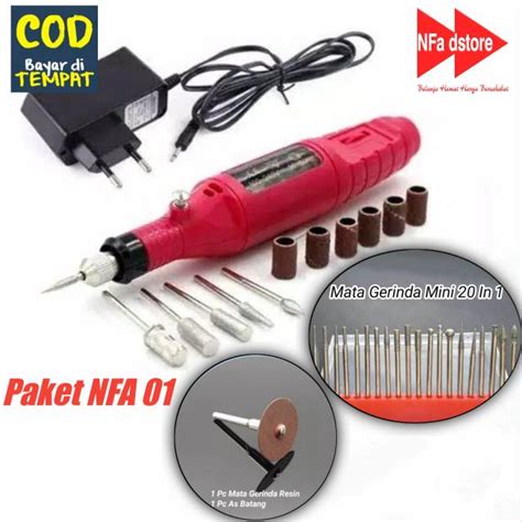 Jual Paket Set Lengkap Mesin Mini Grinder Grafir Bor Potong Ukir