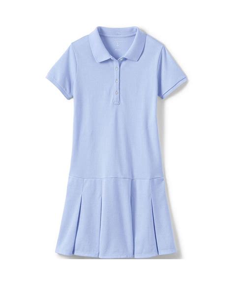 Lands End School Uniform Girls Plus Short Sleeve Mesh Polo Dress At