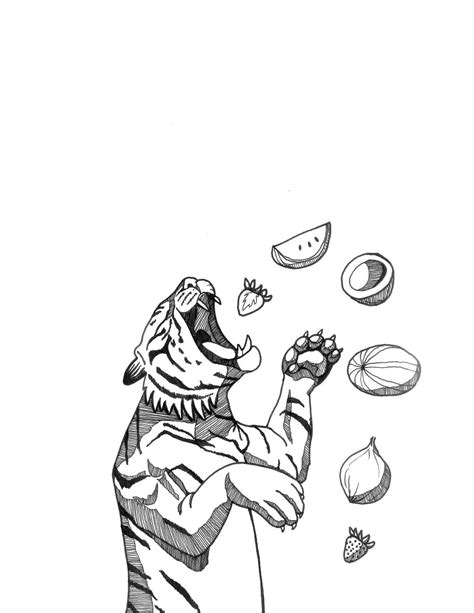 Hungry Tiger coloring page