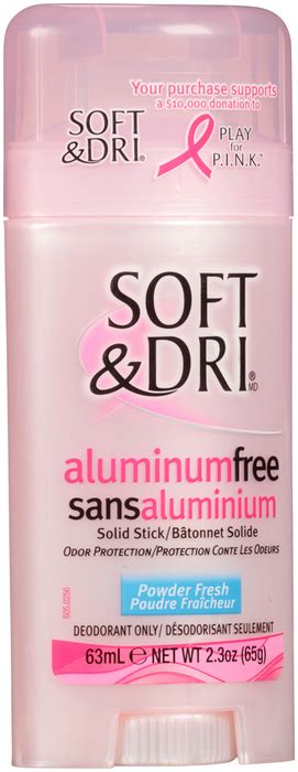 Soft And Dri Aluminum Free Deodorant Solid Powder Fresh 23 Oz