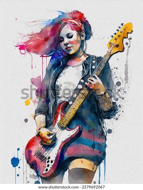 Watercolor Painting Illustration Set Cool Rock Stock Illustration ...