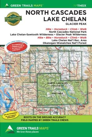 Green Trails Map Sx North Cascades Lake Chelan Glacier Peak