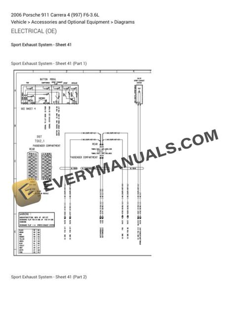 Porsche 911 Carrera 4 997 2006 Wiring Diagrams F6 3 6l