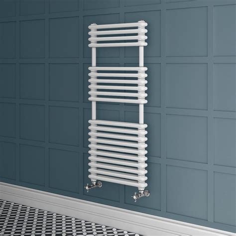 Keswick 500 X 1140 Cast Iron Style Traditional White Towel Rail