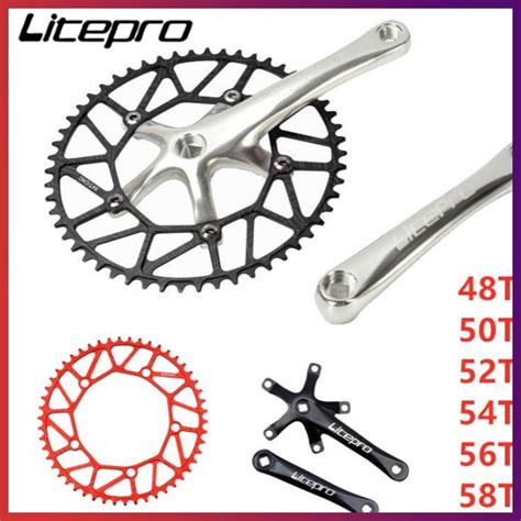 Lp Litepro Aluminum Alloy Folding Bicycle Crank Mm Cnc Hollow T