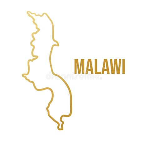 Mapa Del País De áfrica En Malawi Stock de ilustración Ilustración de