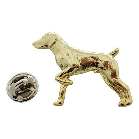 German Shorthaired Pointer Pin ~ 24k Gold ~ Lapel Pin ~ Sarahs Treats