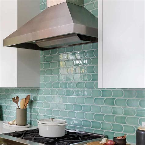 Aqua Crescent Backsplash Pratt Larson