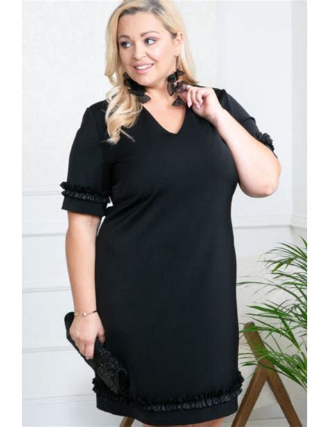 Syntetyczny 45 Obraz Czarna Letnia Sukienka Plus Size Abzlocal Mx Pl