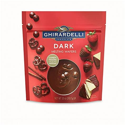 Ghirardelli Candy Making And Dipping Dark Chocolate Melting Wafers 10 Ounce Bag Pack Of 2