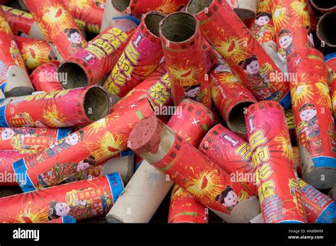 A Pile Of Fired Chinese Firecrackers The Fireworks Are Used In Chinese