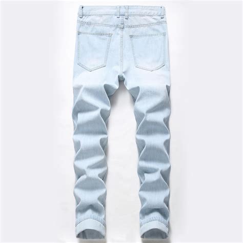 Mens Ripped Jeans Distressed Destroyed Fit Straight Leg Denim Pant With Holes Men S Fashion Have