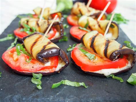 Caprese Grilled Eggplant Roll Ups Caroline S Cooking