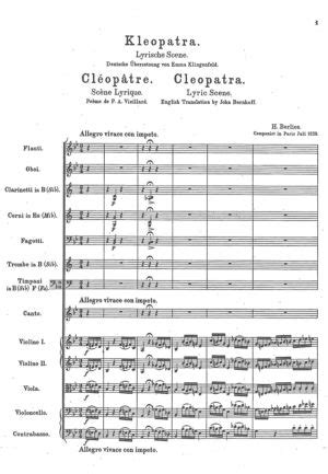 Berlioz Hector La Mort De Cl Op Tre Full Score