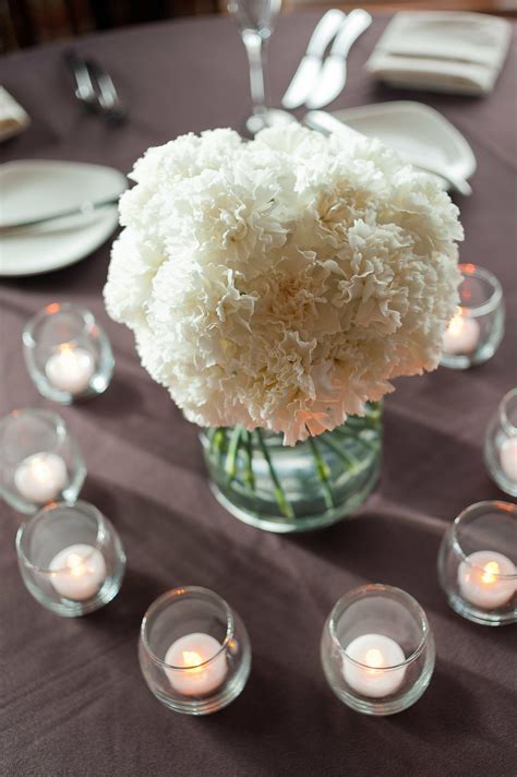 White Carnation Centerpieces