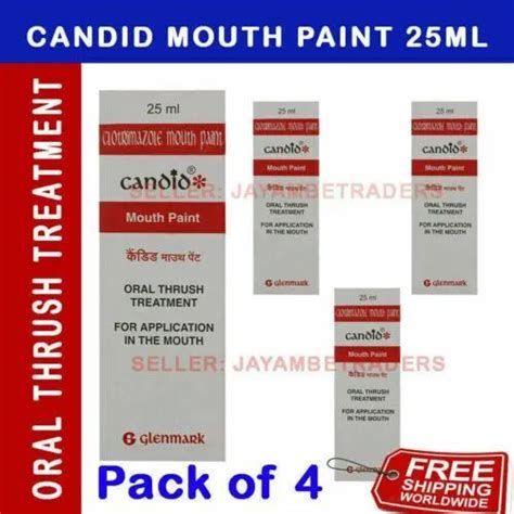 X Candid Mouth Paint For Oral Thrush Treatment Ml Each Eur