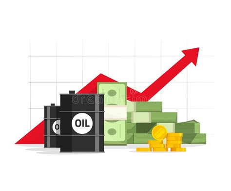 Barrel Of Oil Price Chart Vector Illustration In Flat Style Stock Graph On Laptop Screen Stock