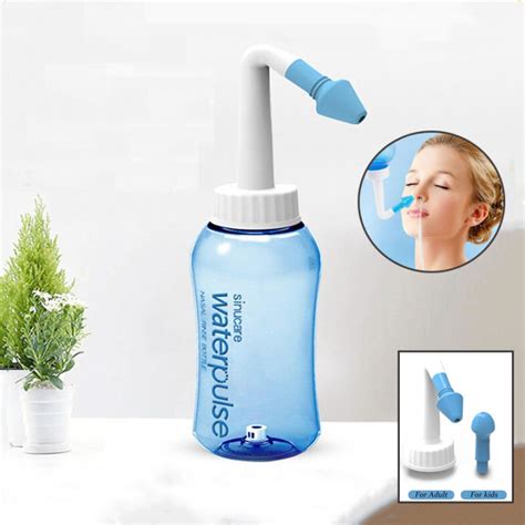 300ML Water Pulse Nasal Wash Neti Pot Nose Rinsing Bottle Irrigater