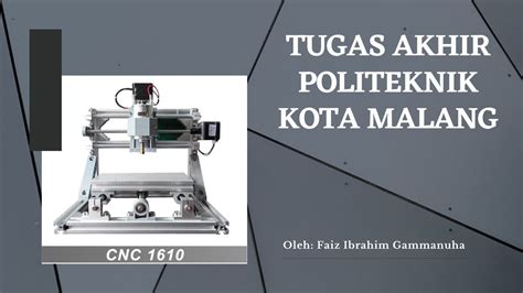 Poltekom Rancang Bangun Cnc Router Diy 1610 Sebagai Media