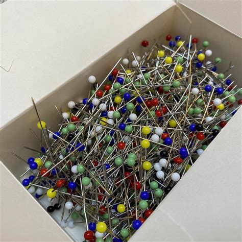 Steel Glass Head Pins 48 0 80mm 1000pc