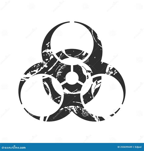 Biohazard Sign Warning Vintage Style Pictogram Icon Biological Hazard