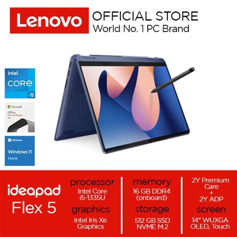 Promo Lenovo Ideapad Flex 5i 14iru8 Core I5 1335u 16gb 512gb W11 Ohs