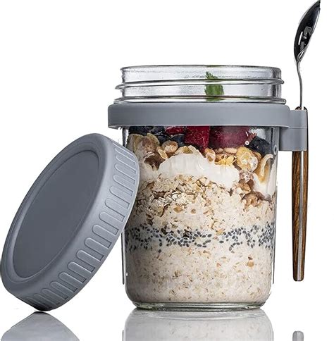 Taxually Overnight Oats Jars With Lids Ml Tazza In Vetro Con