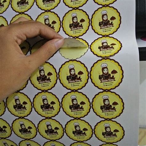 Jual Cetak Sticker Label Kemasan Stiker Kromo A3 KissCut SEHARI JADI