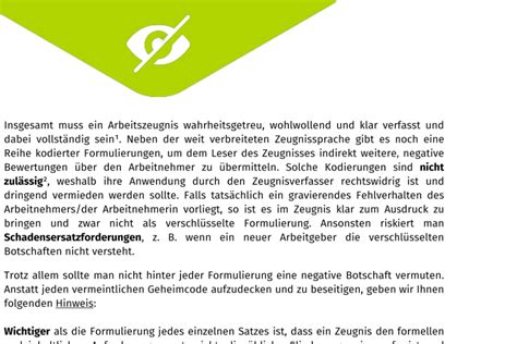 Ratgeber Unzulässige Codes im Arbeitszeugnis Download PDF