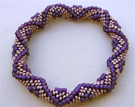 Statement Beaded Cuff Bracelet Elegant Bead Embroidered Etsy Crochet