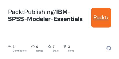 GitHub - PacktPublishing/IBM-SPSS-Modeler-Essentials