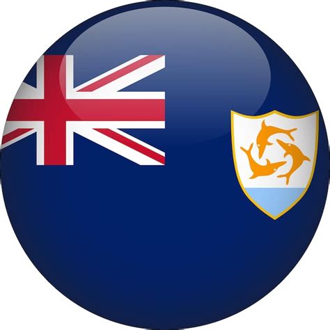 Premium Vector Anguilla 3D Rounded Flag Button