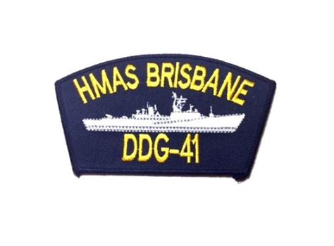 Hmas Brisbane Ddg 41 Cloth Patch Ran Uniforms Navy Accessories