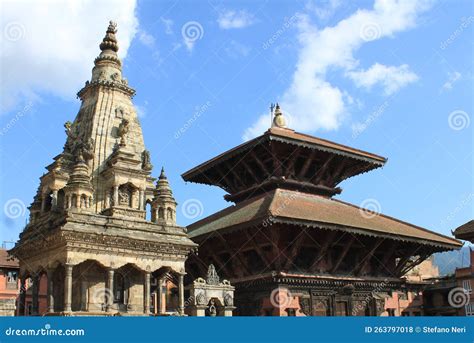 Hindu Temple in Bhaktapur, Nepal Stock Photo - Image of temple, famous ...