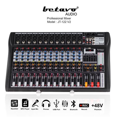 Jual Betavo Audio Professional Mixer JT 122 V2 Bluetooth Shopee Indonesia