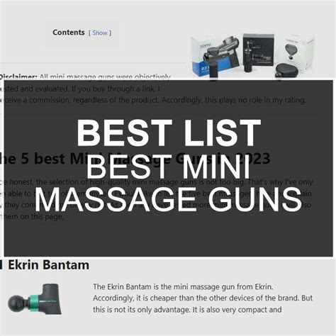 Best Mini Massage Guns 🥇 2024 Edition