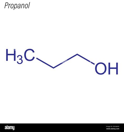 Skeletal Formula Of Propanol Antimicrobial Chemical Molecule Stock Vector Image And Art Alamy