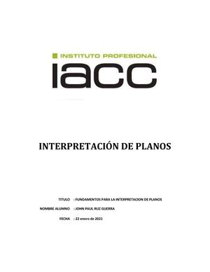 Semana 7 Interpretacion DE Planos Interpretación de planos Semana 7