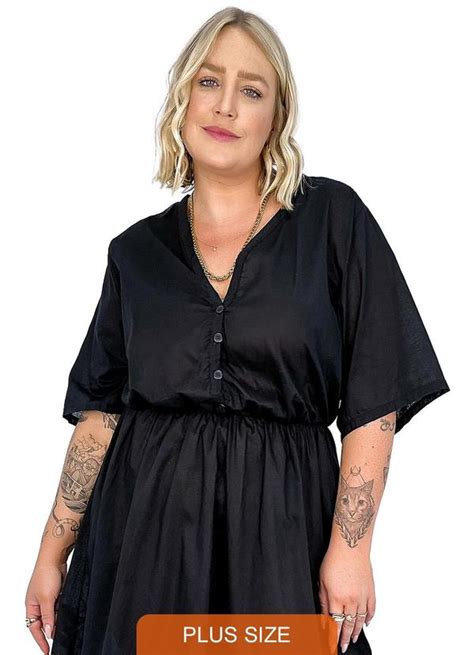 Vestido Feminino Izzy Preto Miss Masy Plus