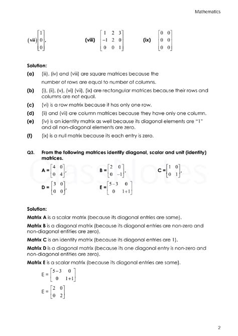 Solution Matrices And Determinants Studypool