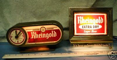 VINTAGE 2 RHEINGOLD CASH REGISTER BEER SIGNS $ CLOCK | #18728601