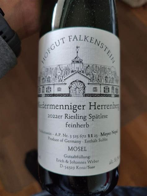 Hofgut Falkenstein Niedermenniger Herrenberg Riesling Sp Tlese