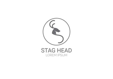 Stag Head Logo Vector Illustration 240646 Vector Art at Vecteezy