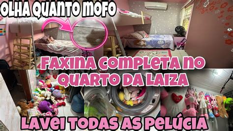 FAXINA COMPLETA NO QUARTO DA LAIZA TINHA BASTANTE MOFO NA PAREDE