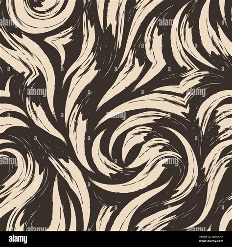 Vector Abstract Seamless Pattern Of Brush Strokes Of Beige Color On A