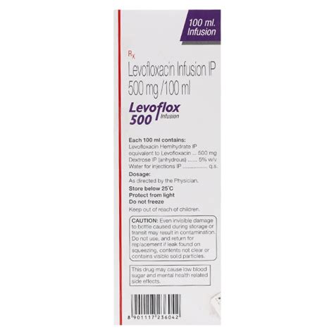 Levoflox 500 Infusion 100ml Price Uses Side Effects Netmeds