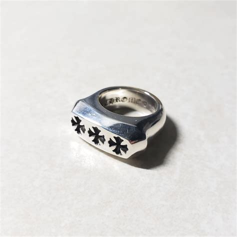 Chrome Hearts Chrome Hearts Triple Seal Ring Size 3 5 Grailed Chrome Hearts Heart